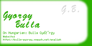 gyorgy bulla business card
